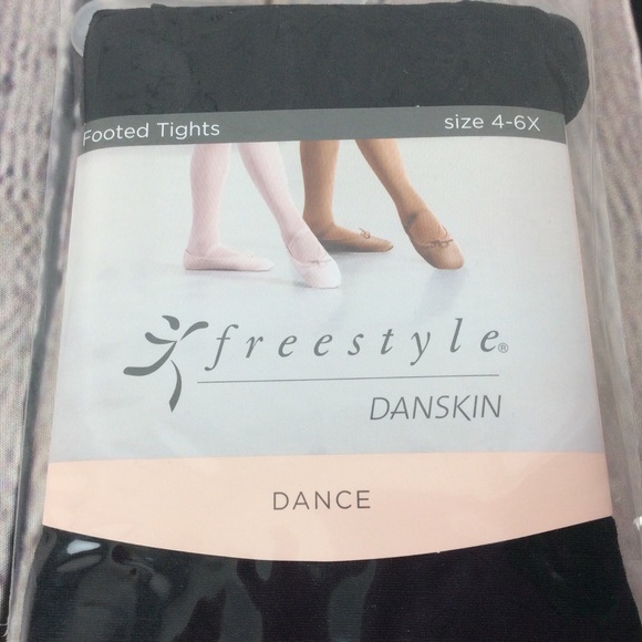 Freestyle by Danskin Girls' Black Tights Footed - Picture 12 of 13